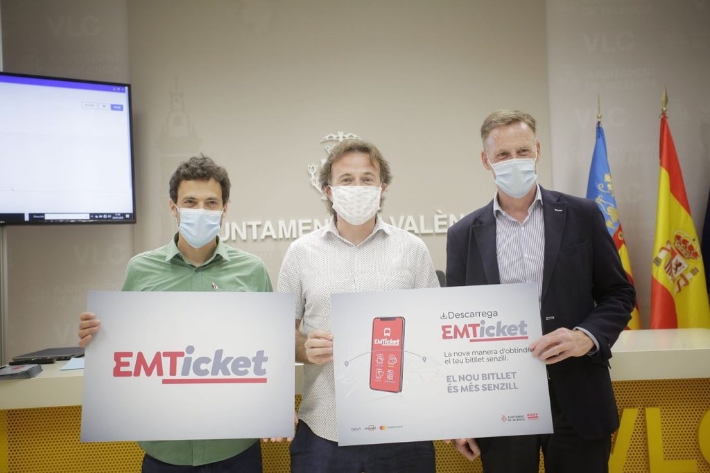 Imagen del nuevo billete sencillo EMT COVID-19