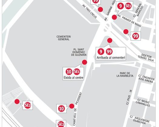 Imagen plano Especial cementerios por el puente de todos los santos