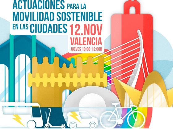 Imagen del cartel Webinar Actuaciones para la movilidad sostenible en las ciudades
