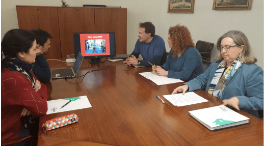 Imagen de una reunión de trabajadores de la EMT