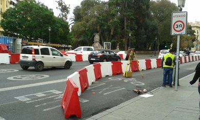 Imagen de una obra en la ciudad de Valencia