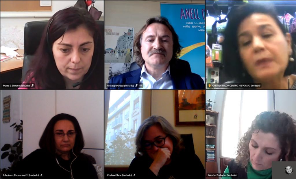 Imagen participantes reunión telemàtica EMT comerciantes
