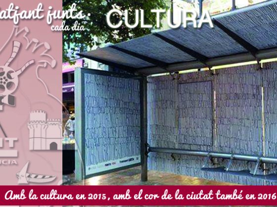 Imagen del cartel "Cultura" viatjant junts cada dia de la EMT Valencia