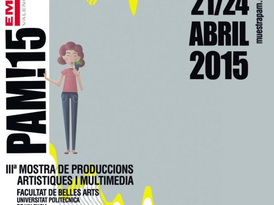 Imagen del cartel "IIIª Mostra de produccions astistiques i multimedia". Facultat de Belles Arts. Universitat Politecnica de Valencia