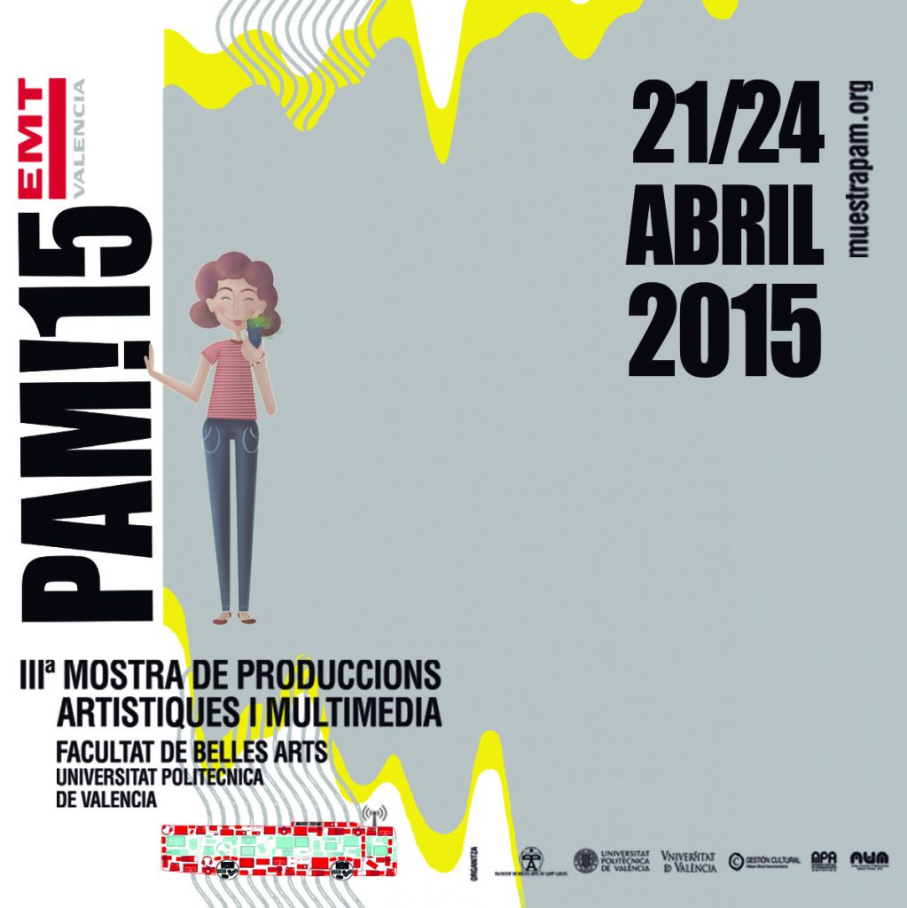 Imagen del cartel "IIIª Mostra de produccions astistiques i multimedia". Facultat de Belles Arts. Universitat Politecnica de Valencia